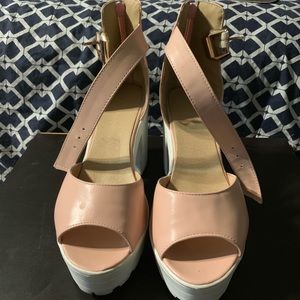 Light pink retro platforms